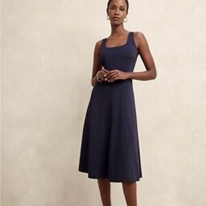 Lauren Ralph Lauren Elegant Navy Blue Sleeveless Dress Size 6